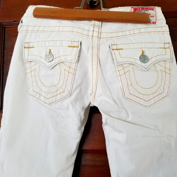 Original vintage white True Religion Boot cut jean. Size 25. Made in the USA! - Picture 2 of 10